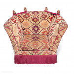 Armchair/Single Seat Settee or Sofa, Upholstered Kelim Knole Vintage Country House Massive 4ft, 120cm wide