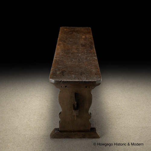 A Characterful, 17th Century, Oak, Vernacular, 8-10-Seater, Tavern, Trestle Table, 217cm., 7ft.1" Long