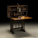 AN EXCEPTIONAL SPANISH COLONIAL VARGUEÑO OR BARGUEÑO, tortoiseshell, ebony, engraved ivory and Colonial hardwood, Spain, late 16th / early 17th century (cabinet)