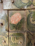 A Rare Ducal "Armada" Strongbox (Travelling Safe) wrought iron with original polychrome painted decoration, Nuremberg, late Renaissance, late 16th / early 17th century