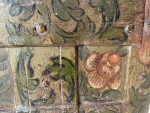 A Rare Ducal "Armada" Strongbox (Travelling Safe) wrought iron with original polychrome painted decoration, Nuremberg, late Renaissance, late 16th / early 17th century