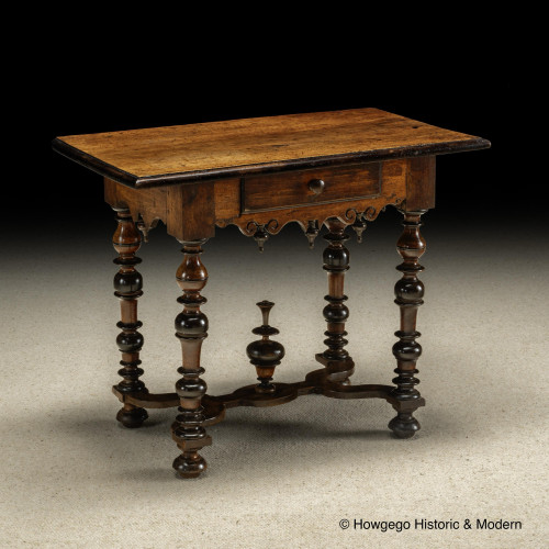 A Late-17th Century Italian, Walnut and Ebonised Side Table.