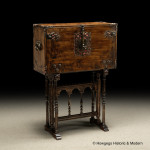 AN EXCEPTIONAL SPANISH COLONIAL VARGUEÑO OR BARGUEÑO, tortoiseshell, ebony, engraved ivory and Colonial hardwood, Spain, late 16th / early 17th century (cabinet)