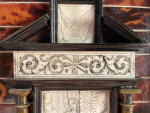 AN EXCEPTIONAL SPANISH COLONIAL VARGUEÑO OR BARGUEÑO, tortoiseshell, ebony, engraved ivory and Colonial hardwood, Spain, late 16th / early 17th century (cabinet)