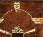 An exceptionally rare, mid-late-17th century, oak, bone and ebonized chest of drawers with enclosed upper section
