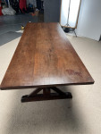 A Characterful and Unusually Wide, 10-12 Seater, Vernacular Trestle Table oak and pine, England, 19th century 244 cm (8 ft) long; 87 cm (34 in) wide;