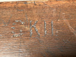 A Characterful and Unusually Wide, 10-12 Seater, Vernacular Trestle Table oak and pine, England, 19th century 244 cm (8 ft) long; 87 cm (34 in) wide;