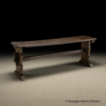 A Characterful ,8-10 Seater, English Tavern Trestle Table oak, England, 17th century, 217 cm (7 ft 1 in) long;
