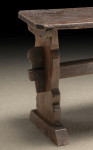 A Characterful ,8-10 Seater, English Tavern Trestle Table oak, England, 17th century, 217 cm (7 ft 1 in) long;