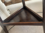 A FINE, MID-18TH CENTURY, ELM CRICKET TABLE WITH GALLERIED UNDER-TIER, IN ORIGINAL CONDITION