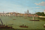 A view of the Thames from the north bank with Old Westminster Bridge, 
Lambeth Palace and St Paul’s