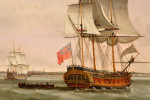 West Indiamen assembling off the Downs with the Earl of Effingham, the Beckford and the Land Overly in the foreground