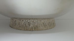 A LOVELY SILVER BOWL ON A BARKED COLLET FOOT SHEFFIELD 1964