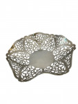 Solid Silver Pierced Dish - London - 1958 by Israel Freeman & Son