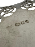 Solid Silver Pierced Dish - London - 1958 by Israel Freeman & Son