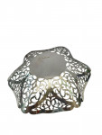 Solid Silver Pierced Dish - London - 1958 by Israel Freeman & Son