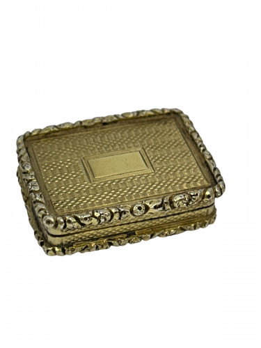 George IV Silver Gilt Vinaigrette - Birmingham - 1826 by John Bettridge