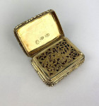 George IV Silver Gilt Vinaigrette - Birmingham - 1826 by John Bettridge