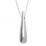 Solid Silver Teardrop  Necklace on Chain (46-51cm)