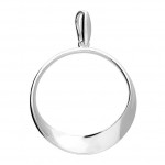 Solid Silver Twisted Circle Pendant