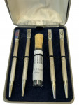 SET OF 4 SOLID SILVER BRIDGE PENCILS