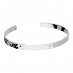 Sterling Silver Hammered Bangle