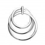 Sterling Silver Triple Circle Pendant ON Chain