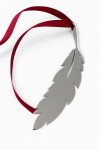 Solid Silver Feather with Tassel (Bookmark or Christmas Tree Decoration)