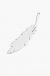 Solid Silver Feather with Tassel (Bookmark or Christmas Tree Decoration)