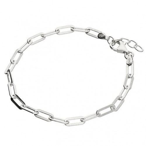 Solid Silver Paper Chain Bracelet (18-20cm)