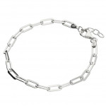 Solid Silver Paper Chain Bracelet (18-20cm)