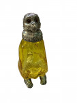 Victorian Style 20th Century Silver-Plated mounted on Yellow / Amber Glass Novelty Monkey Claret Jug