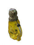 Victorian Style 20th Century Silver-Plated mounted on Yellow / Amber Glass Novelty Monkey Claret Jug