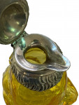 Victorian Style 20th Century Silver-Plated mounted on Yellow / Amber Glass Novelty Monkey Claret Jug
