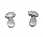Solid Silver Pebble Drop Earrings
