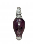 Victorian style silver plated claret jug in the form of a standing eagle (purple / amethyst)