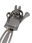 Sterling Silver Bookmark - Rabbit in a Watering Can