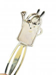 Sterling Silver Bookmark - Rabbit in a Watering Can