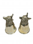 Pair of Italian Silver Stirrup Cups - Circa 1890