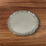 10" Silver Salver with Chippendale Border - Birmingham 1931 by Barker Brothers