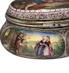 Viennese Enamel Box with Rococo Pastoral Scenes -Austria, late 18th - early 19th century