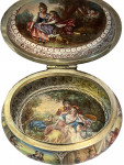 Viennese Enamel Box with Rococo Pastoral Scenes -Austria, late 18th - early 19th century