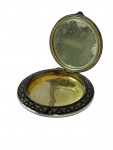 Silver and Enamel Combination Perfume Bottle & Compact Mirror (Possibly French)

