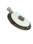 Silver and Enamel Combination Perfume Bottle & Compact Mirror (Possibly French)
