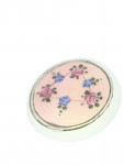 Elegant Silver and Enamel Compact  (Floral Design) - made by B.B Co - Circa 1910