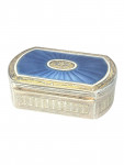 Antique Guilloché Enamel and Silver-Gilt Box,