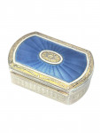 Antique Guilloché Enamel and Silver-Gilt Box,
