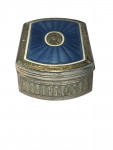 Antique Guilloché Enamel and Silver-Gilt Box,