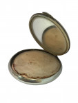 Antique Amber Enamel & Sterling Silver Compact
