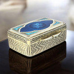 French Gilt Silver & Enamel Snuff Box - Minerva Head, c. early 20th century